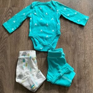 Cloud Island Newborn Outdoor/Camp Pant/Onesie Set